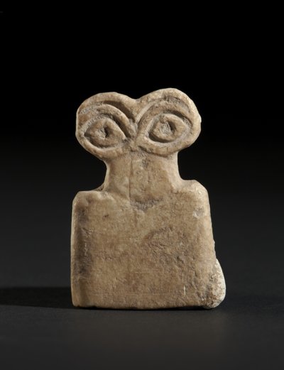 Amuleto ídolo ocular, c.3500 a.C. (yeso) de Mesopotamian